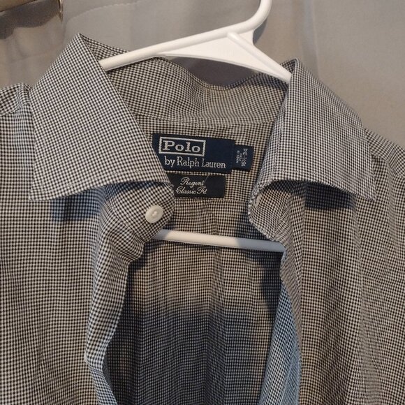 Polo by Ralph Lauren Regent classic fit gray 16 1/2-34 button down shirt like ne - Picture 3 of 4
